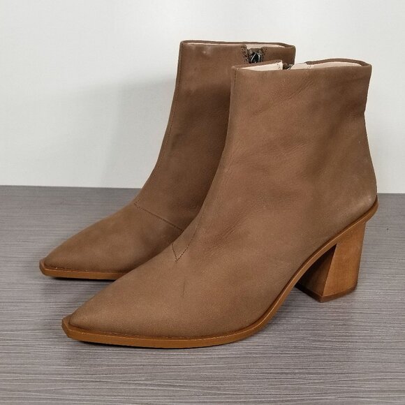 1 State Kelte Pointed Toe Bootie, Tan Leather, Womens Size 6 M / 36.5 - Picture 1 of 13